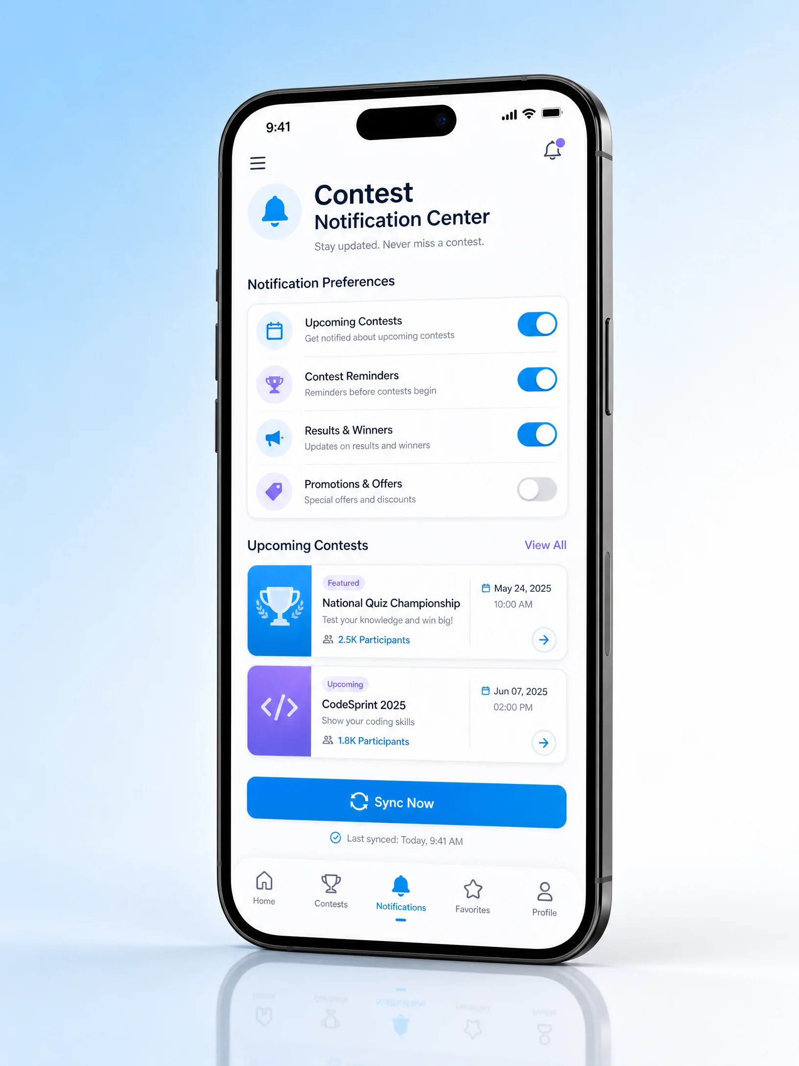 每日大赛APP移动端界面展示